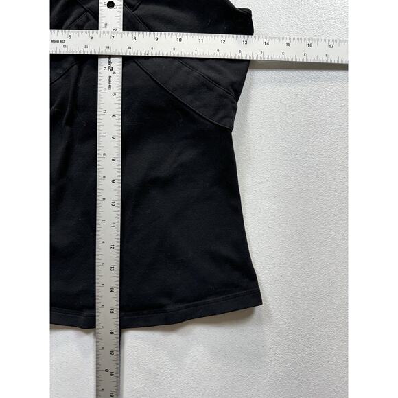 Lululemon Tank w/‎ Built in Bra Womens 4 Black Athletic Criss Cross Back Workout - Picture 5 of 6